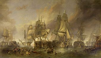 Die Schlacht von Trafalgar, William Clarkson Stanfield