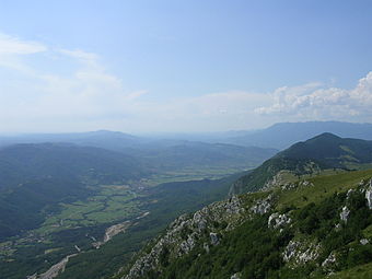 Das Vipava-Tal im heutigen Slowenien auf der Route der Langobarden nach Italien