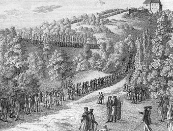Zug der Studenten auf die Wartburg 1817