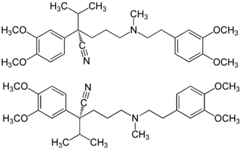 Verapamil Strukturformeln der beiden Enantiomeren