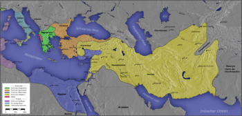 Die Diadochenreiche und ihre Nachbarn nach der Schlacht von Ipsos 301 v. Chr.