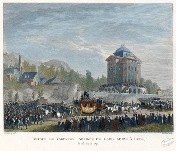 Jean Duplessi-Bertaux: Rückkehr Ludwigs XVI. nach Paris am 25. Juni 1791