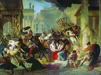 Geiserich plündert Rom, Historienmalerei
