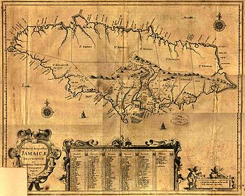 Karte von Jamaika (1671)