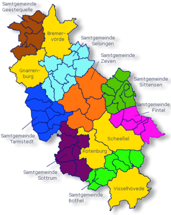 Die Gemeinden des Landkreises Rotenburg (Wümme)