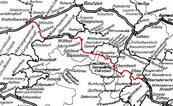 Strecke der Lausitzer Gürtelbahn