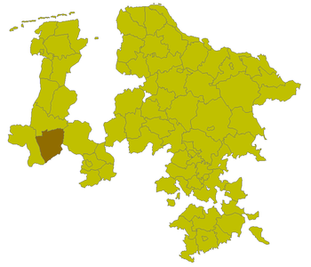 Lage des Landkreises Emsland in Niedersachsen