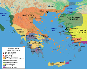 Makedonien und die Ägäische Welt um 200 v. Chr.