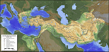 Verlauf des Alexanderzuges durch Persien