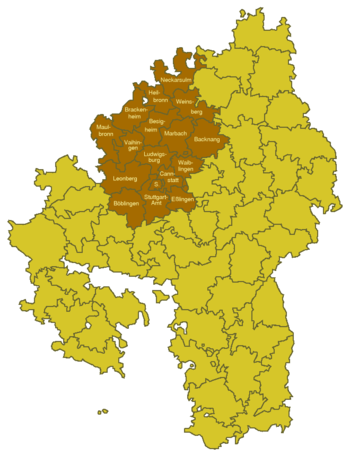 Karte des Neckarkreises