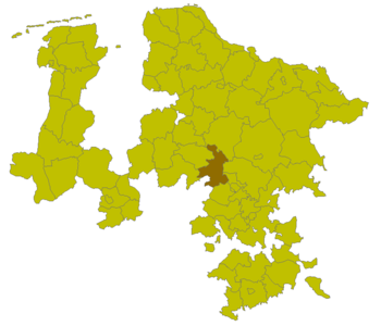 Lage des Kreises Neustadt am Rübenberge in der Provinz Hannover