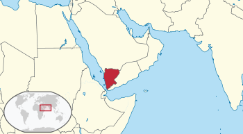historische Lage des Königreiches Jemen auf der arabischen Halbinsel