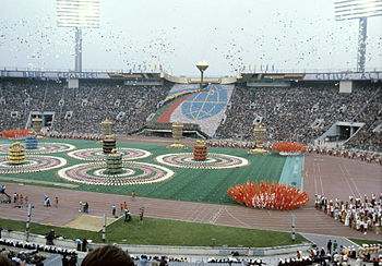 Eröffnungsfeier der Olympischen Spiele in Moskau am 19. Juli 1980