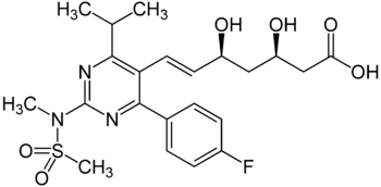 Strukturformel von Rosuvastatin