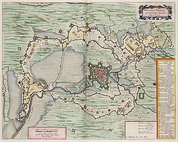 Karte der Belagerung von Breda durch Ambrosio Spinola