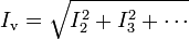 
I_{\mathrm v} = \sqrt{I_2^2 + I_3^2 + \cdots}
