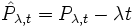 \hat P_{\lambda,t}=P_{\lambda,t}-\lambda t