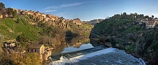 Der Tajo durch Toledo, Spanien