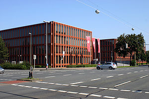 Neubau der Sparkassenzentrale an der Weseler Straße.