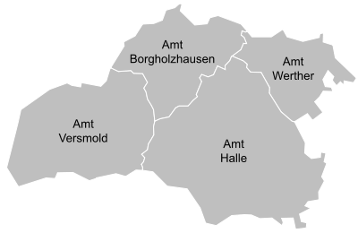 Amtsgliederung des Kreises Halle (Westf.)