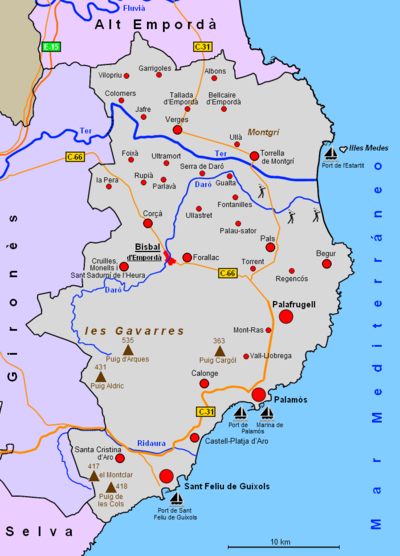 Karte Baix Empordà