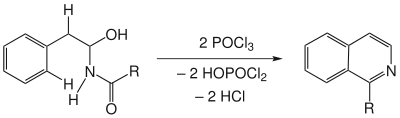 Bischler-Napieralski Isoquinoline synthesis variant.svg