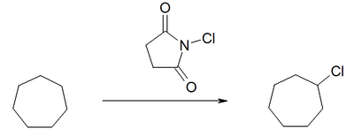 Chlorierung von Cycloheptan mittels N-Chlorsuccinimid