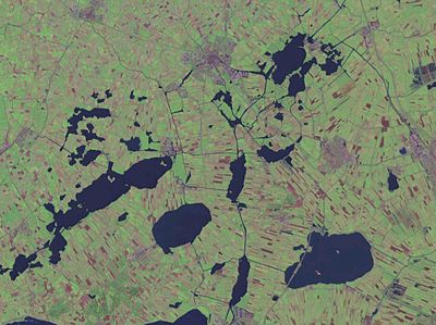 Friesische Seen. Links im Bild: Heegermeer und Fluessen