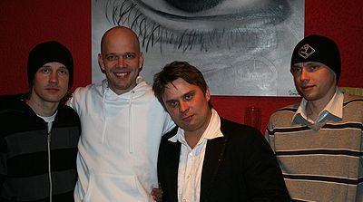 Die Band: Ville Kantee, Olli Happonen, Jarkko Saapunki und Jussi Hautamäki (v.l.) 2008 in Frankfurt