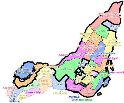 Karte der Arrondissements