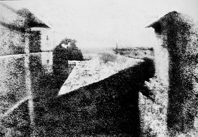 Das weltweit erste Foto, erstellt im Frühherbst 1826 von Joseph Nicéphore Nièpce (Original)