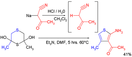 Synthese von 1-(2-Amino-4-methyl-3-thienyl)ethanon