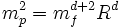 m_p^2=m_f^{d+2}R^d