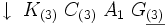 \downarrow \; K_{(3)} \; C_{(3)} \; A_{1} \; G_{\underline{(3)}}