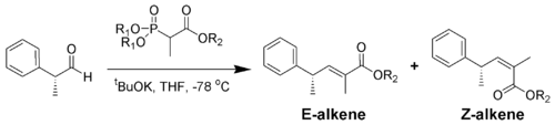 Example of the Horner-Wadsworth-Emmons reaction with branched phosphonates