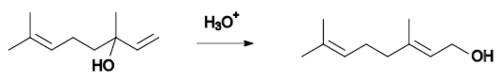 Isomerisierung von Linalool zu Geraniol