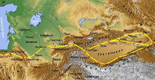 Zentralasien mit Seidenstraße