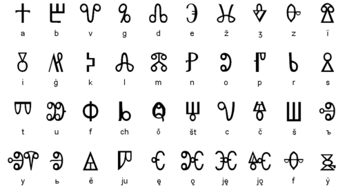 Das glagolitische Alphabet