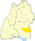 Lage des Landkreises Biberach in Baden-Württemberg