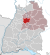 Lage des Landkreises Ludwigsburg in Baden-Württemberg