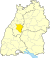 Lage des Landkreises Calw in Baden-Württemberg