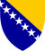 Die Flagge von Bosnien und Herzegowina