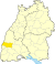 Lage des Landkreises Emmendingen in Baden-Württemberg
