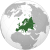 Orthographische Projektionskarte Europas