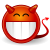 Teuflisch grinsendes Smiley, als Emoticon >:D