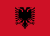 Die Flagge Albaniens