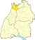 Lage des Rhein-Neckar-Kreis in Baden-Württemberg