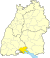 Lage des Landkreises Konstanz in Baden-Württemberg