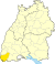 Lage des Landkreises Lörrach in Baden-Württemberg