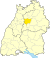 Lage des Landkreises Ludwigsburg in Baden-Württemberg